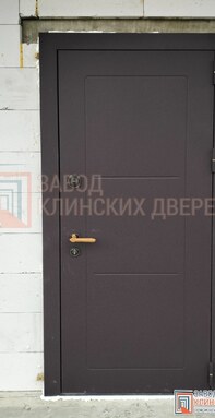 входная дверь с порошковым напылением цвета медный антик с тиснением - фото снаружи